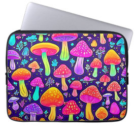 Capa Para Notebook Soft Neon: Patch do Cogumelo de Cartoon