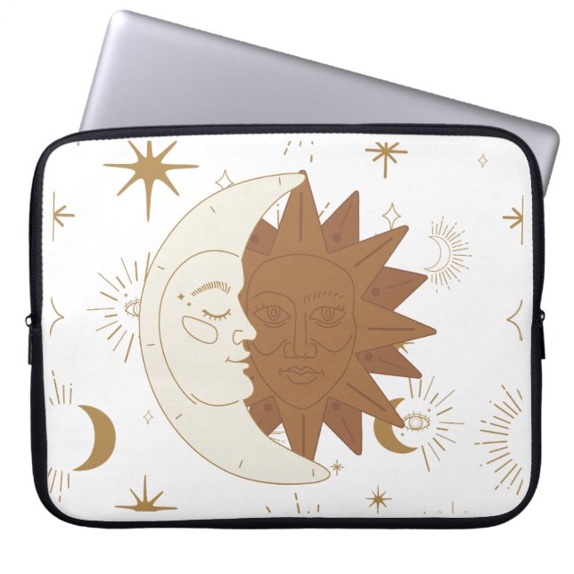 Capa Para Notebook Sol Celestial e Lua (Frente)