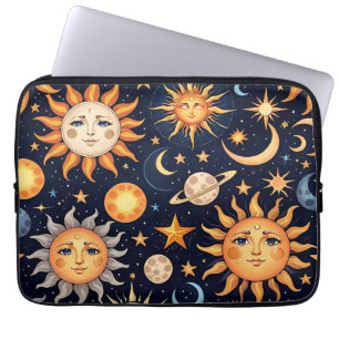 Capa Para Notebook Sol Negro e Lua