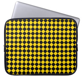 Capa Para Notebook Solid Black and Gold Chevron Pattern