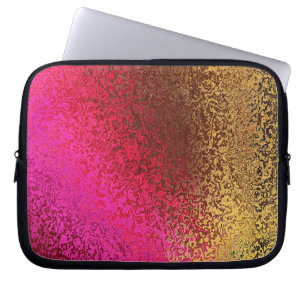 Capa Para Notebook Sombras na Bolsa de laptop Roxa e Dourada