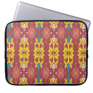 Capa Para Notebook Songket Tenun Geometrik Padrão sem costura com Cr
