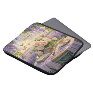 Capa Para Notebook Sonhadora, cena de foco suave de uma lavanda, Flor