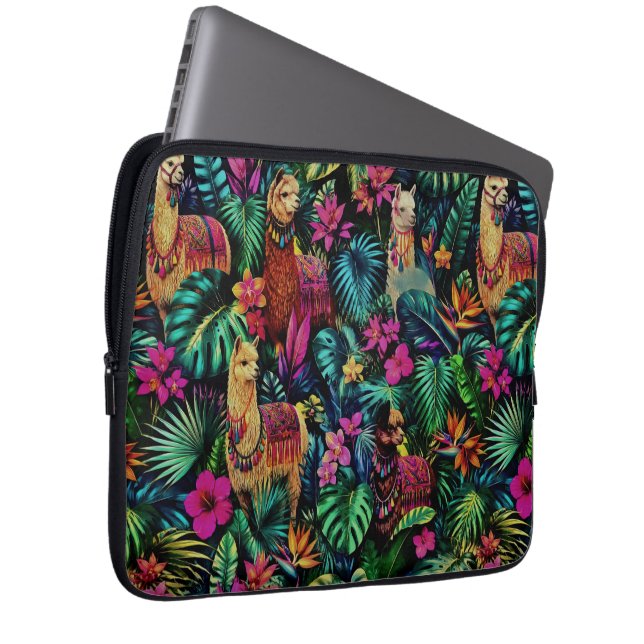 Capa Para Notebook Sonho de Llama na Selva Padrão de Superfície Perfe (Frente Esquerda)