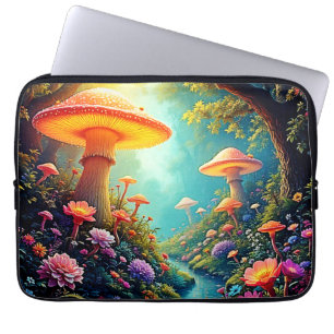 Capa Para Notebook Sonho Encantado de Floresta de Mushroom
