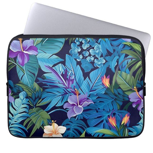 Capa Para Notebook "Sonhos Florais" - design floral tropical (Frente)