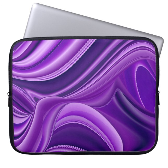 Capa Para Notebook Sonhos Roxos, Abstrato Fantasy Arte Arco-Íris (Frente)