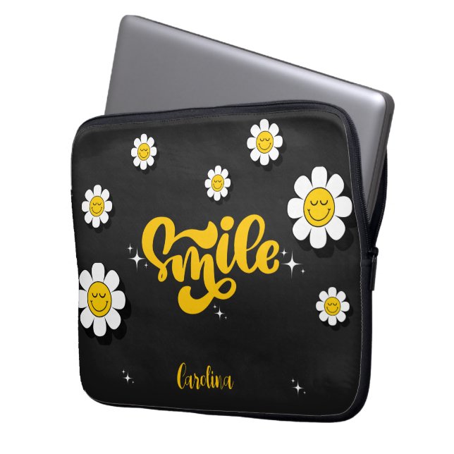 Capa Para Notebook Sorria de jardim marisino personalizável (Frente Esquerda)