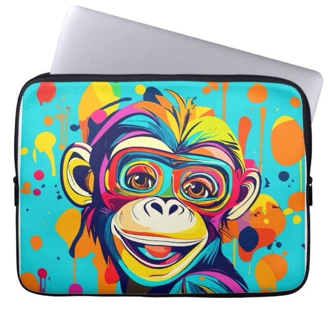 Capa Para Notebook Sorriso de macaco (Frente)