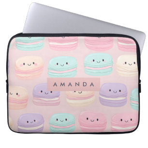 Capa Para Notebook Sorriso Personalizado de Macaron Pastel Fofo