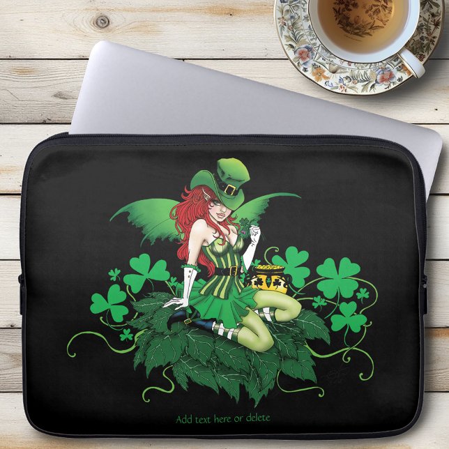 Capa Para Notebook Sorte Verde Irlandês Fada Cabelo Vermelho Trevo (Criador carregado)