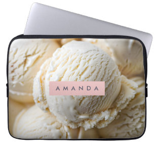 Capa Para Notebook Sorvete de Baunilha Cremoso Personalizado