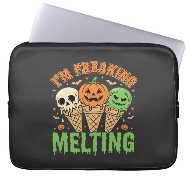 Capa Para Notebook Sorvete Derretendo na Sexta-feira Santa do Hallowe (Frente)