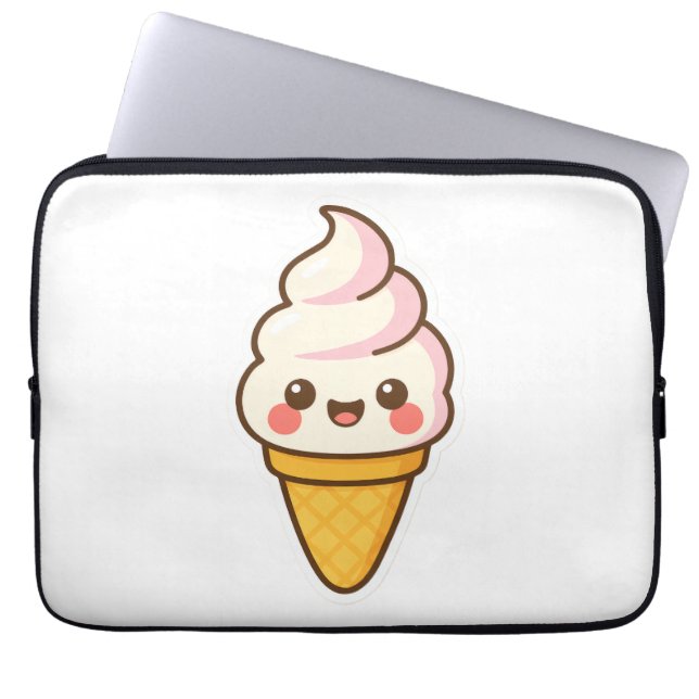 Capa Para Notebook Sorvete Kawaii doce (Frente)