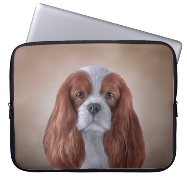 Capa Para Notebook Spaniel de rei descuidado Charles do cão do (Frente)