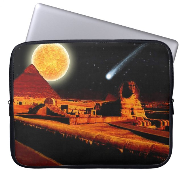 Capa Para Notebook Sphinx & Moon sobre as Pirâmides de Giza egípcias (Frente)