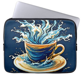 Capa Para Notebook Splash Oceânico de Café