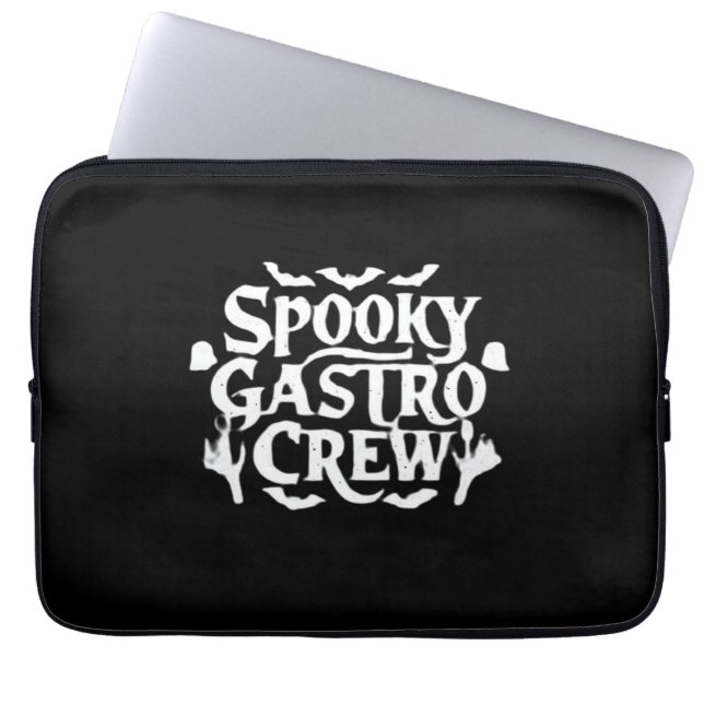 Capa Para Notebook Spooky Gastro Crew Gastro Enfermeiro Halloween Clá (Frente)