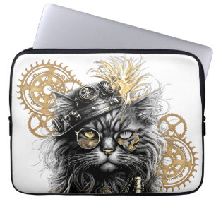 Capa Para Notebook Sporcket-Paws O Gato Funky Steampunk