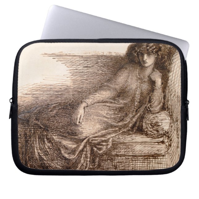 Capa Para Notebook Sra. Jane Morris Reclining em um sofá (Frente)