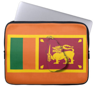 Capa Para Notebook SRI LANKA Flag Map Patriotic Computer ORANANGE