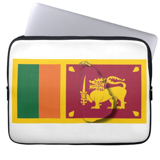 Capa Para Notebook SRI LANKA Flag Map Patriotic Computer WHITE (Frente)