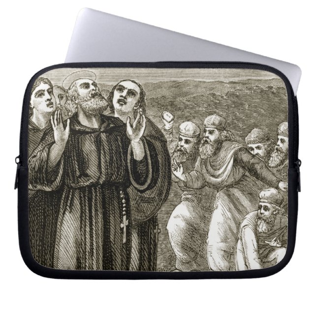 Capa Para Notebook St. Columba que chanting, e atacado pelos Druids, (Frente)