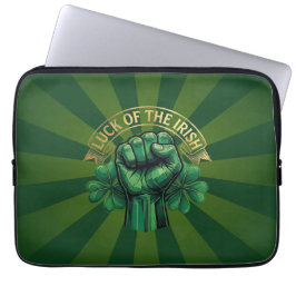 Capa Para Notebook St. Patrick’s Day Luck of the Irish Fist Shamrock