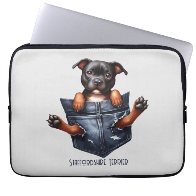 Capa Para Notebook Staffordshire Terrier Pocket og (Frente)