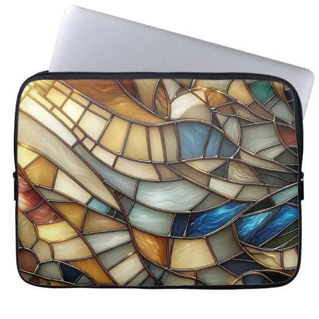 Capa Para Notebook Stained Glass Waves (Frente)