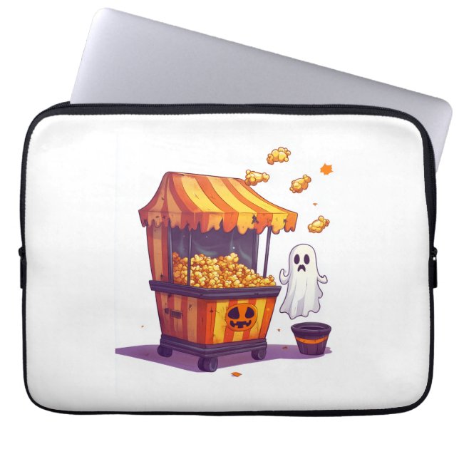 Capa Para Notebook Stand de Pipoca Assombrado (Frente)