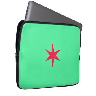 Capa Para Notebook Star Stern green and neon pink