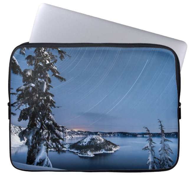 Capa Para Notebook Star Trails | Crater Lake National Park (Frente)