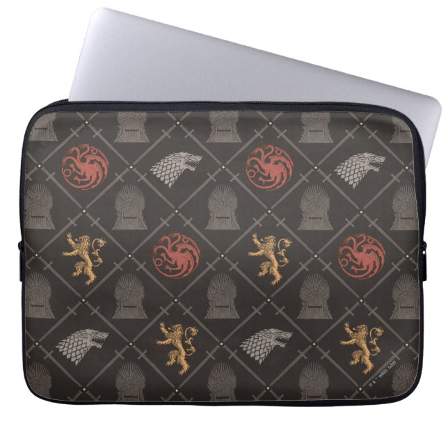 Capa Para Notebook Stark, Lannister, Targaryen, Padrão de Trono de Fe (Frente)