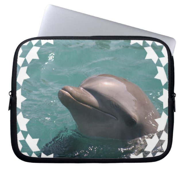 Capa Para Notebook Starring uma bolsa de laptop do golfinho (Frente)