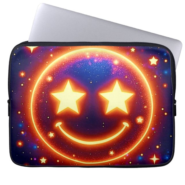 Capa Para Notebook Starry-Eyed Glow Emoji (Frente)