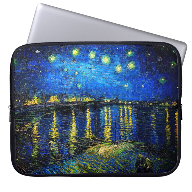 Capa Para Notebook Starry Night Over the Rhone por Vincent Van Gogh (Frente)