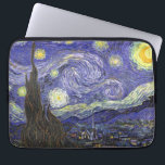 Capa Para Notebook Starry Night por Vincent van Gogh<br><div class="desc">Starry Night, de Vincent van Gogh, é uma pintura de paisagem urbana de paisagens de apos impressionismo de arte com vista para o Santo Remy, França do asilo de van Gogh. O céu noturno está balançando com nuvens com uma lua crescente brilhante e estrelas brilhantes sobre a pequena vila. Starry...</div>