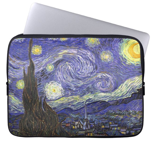 Capa Para Notebook Starry Night por Vincent van Gogh (Frente)