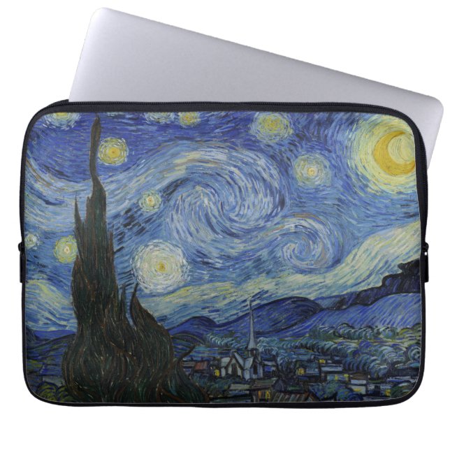Capa Para Notebook Starry Night por Vincent Van Gogh (Frente)