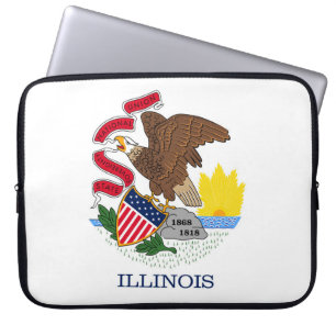 Capa Para Notebook State Flag of Illinois, EUA