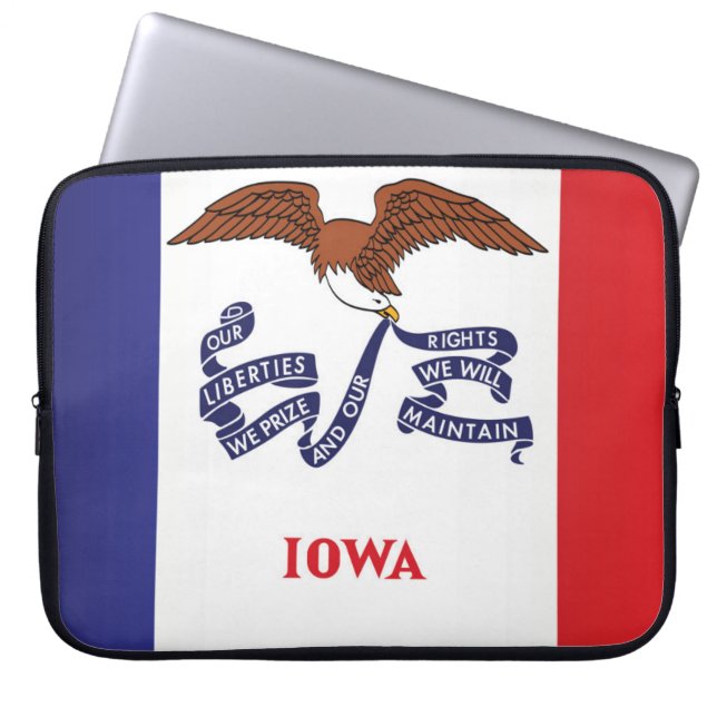 Capa Para Notebook State Flag of Iowa, EUA (Frente)