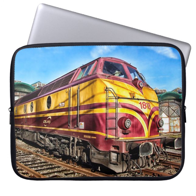 Capa Para Notebook Steam Engine Locomotive Train Graffiti Sleeve (Frente)
