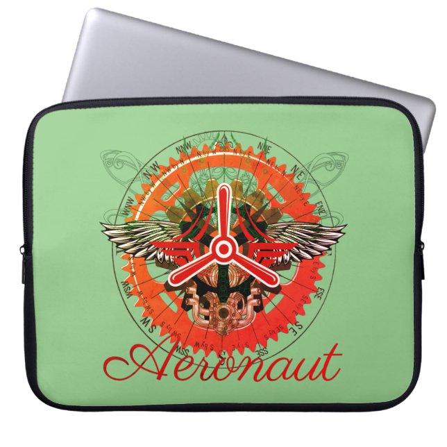 Capa Para Notebook Steampunk Aeronaut, Himmelsmechanik (Frente)