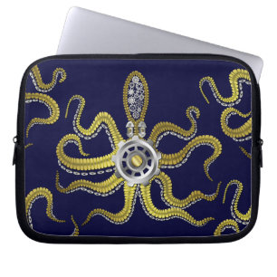 Capa Para Notebook Steampunk alinha o polvo Kraken