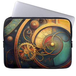 Capa Para Notebook Steampunk Clockwork Abstract Design