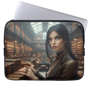 Capa Para Notebook Steampunk Vintage Victorian Lady Librarian
