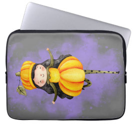Capa Para Notebook Stellalunarts Abóbora Halloween Garota Fofa