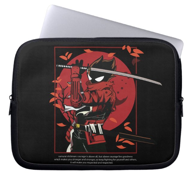 Capa Para Notebook Stickman Samurai (Frente)
