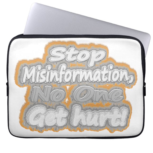 Capa Para Notebook "Stop Misinformation", Design de beleza. Comprar A (Frente)